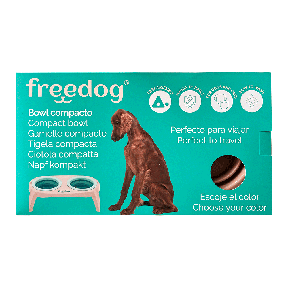 Bowl Doble Beige Elevado freedog