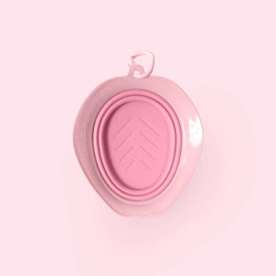 United Pets Leaf Travel Bowl Rosa